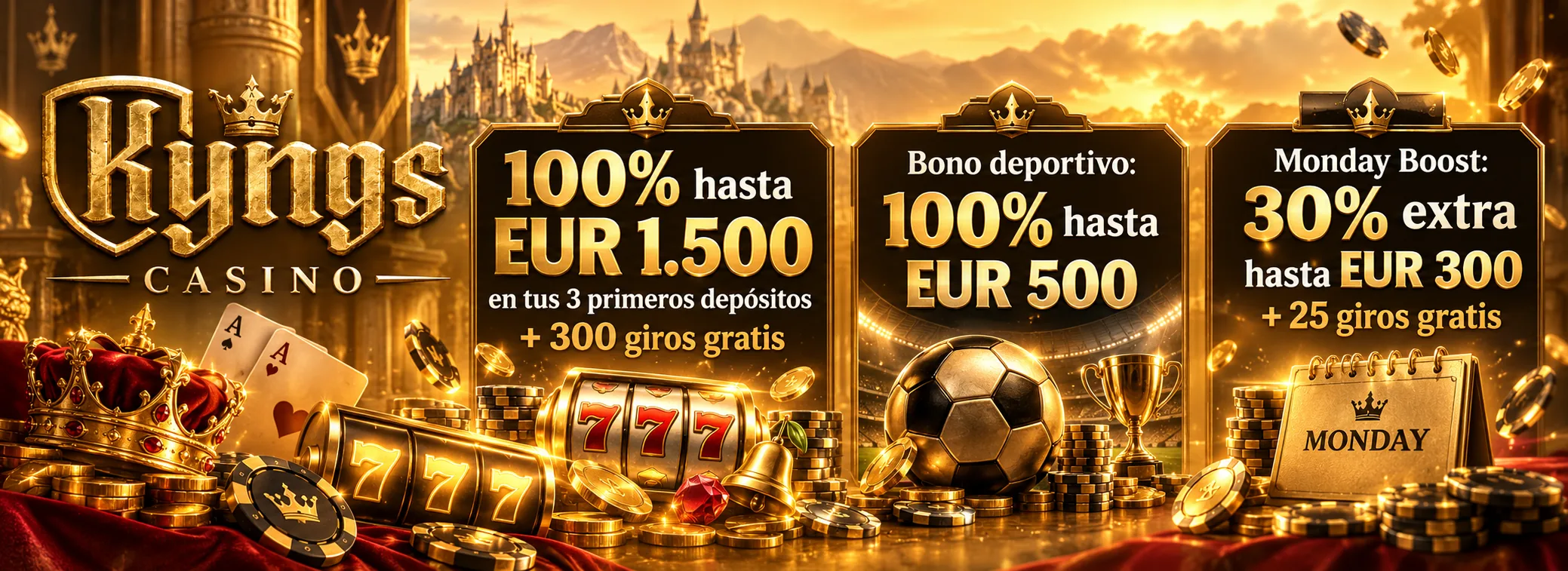 100% x3 + 300 giros